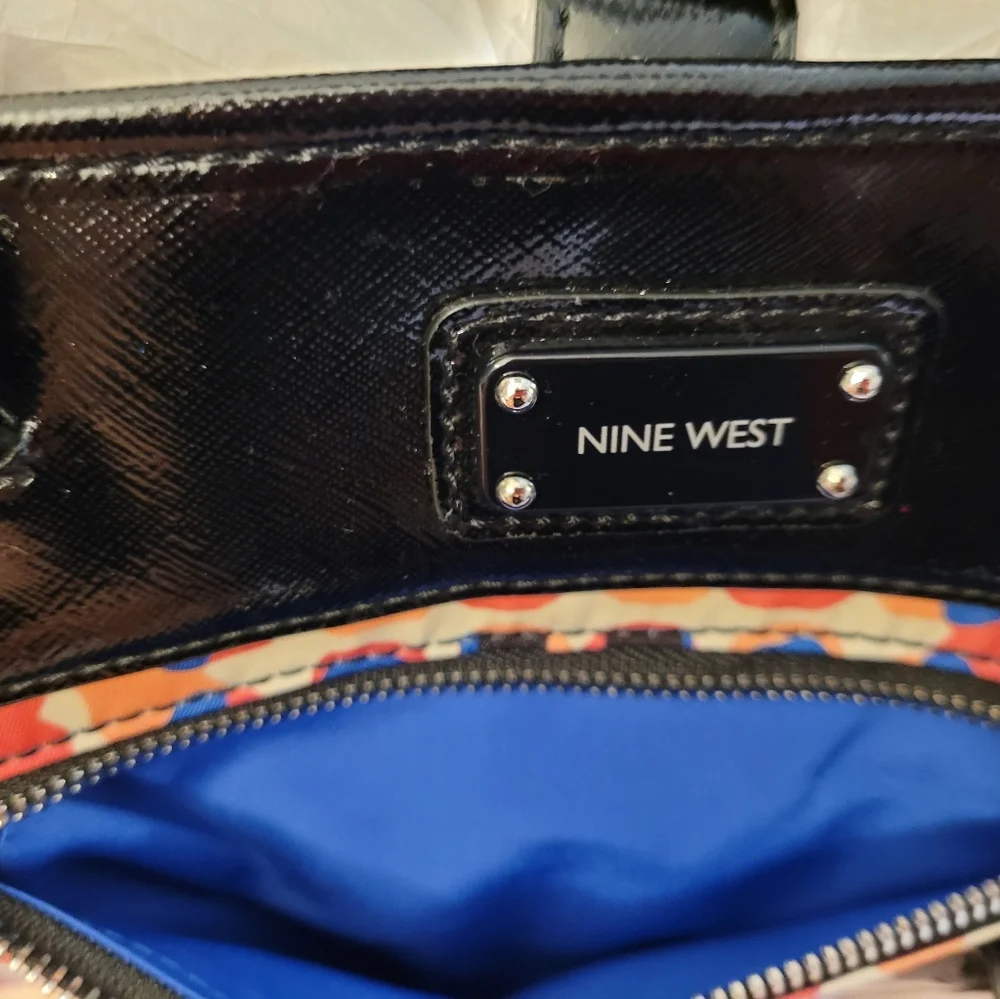 Nine West Black, Pink, & Blue Polka-Dot Tote Bag! 💙 - Picture 4 of 12